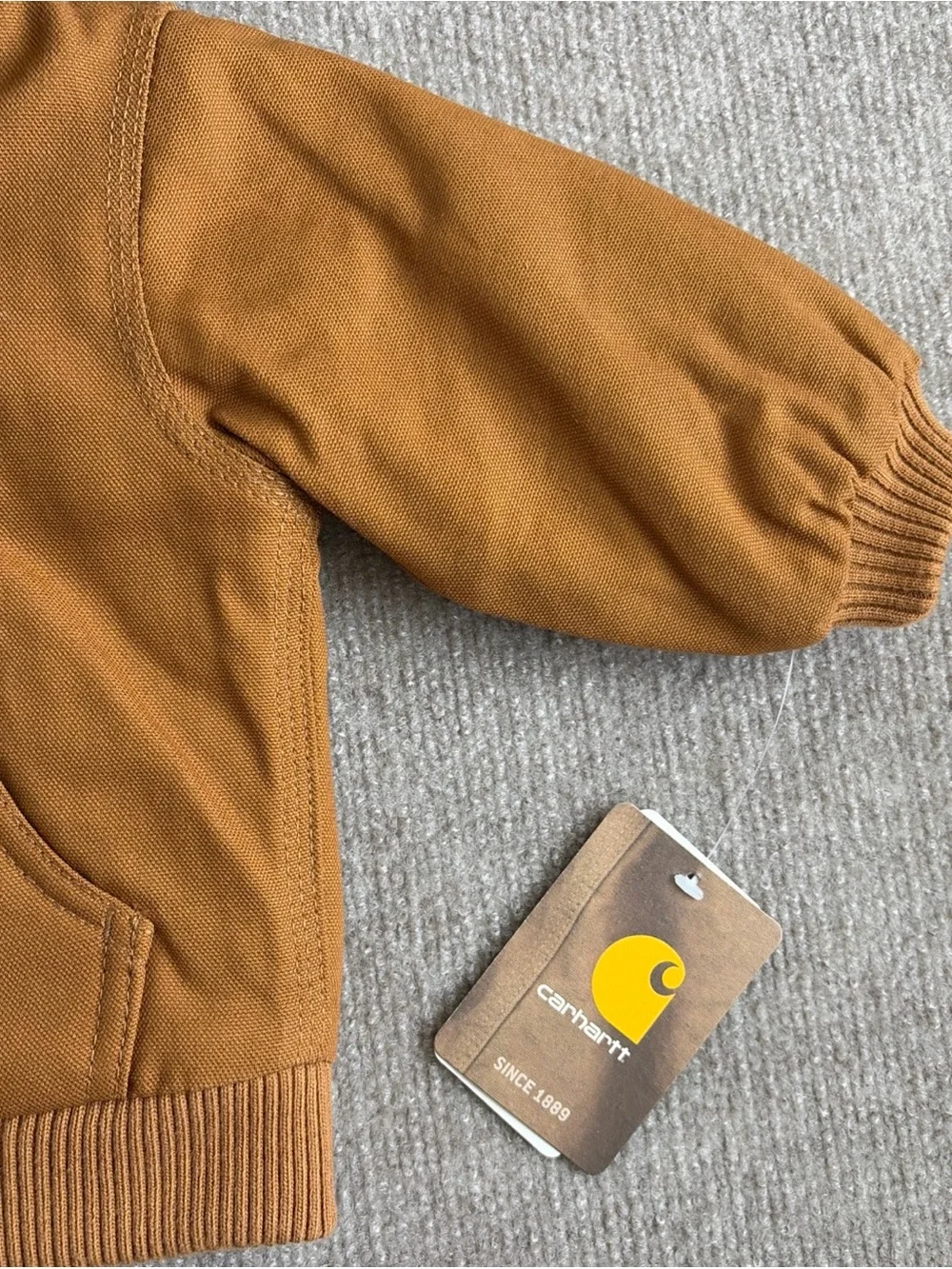 Carhartt Babies Sz 6 Months Full-Zip Insulated Hooded Canvas Jacket - Picture 4 of 7